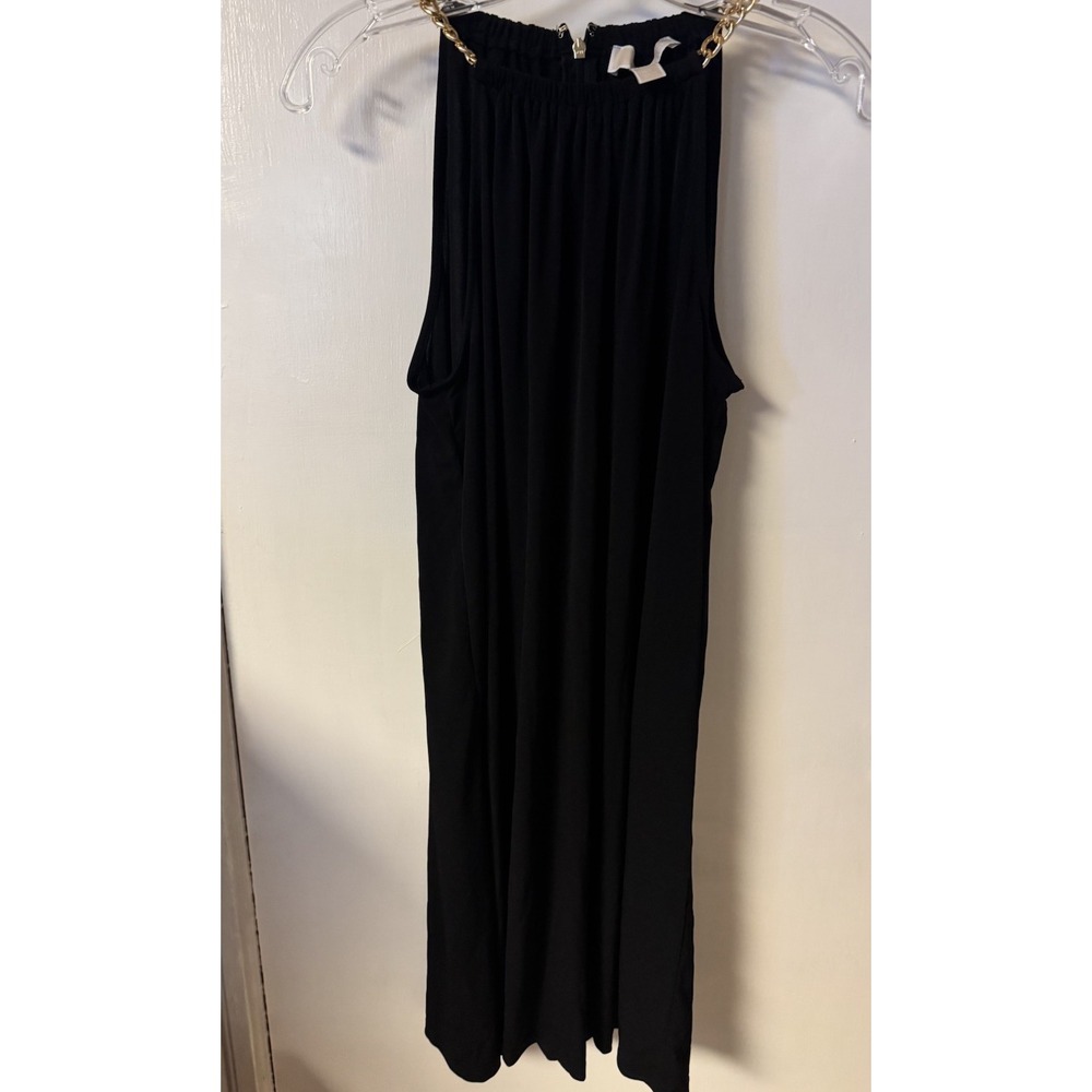 Michael‎ Kors Sleeveless Mini Dress With Gold Chain Halter Size Medium